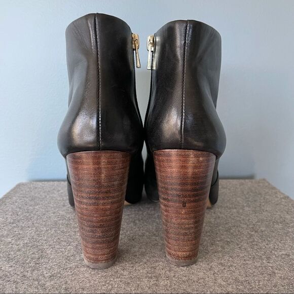 Ann Taylor Black Leather Boots Booties 7.5 - Picture 4 of 5